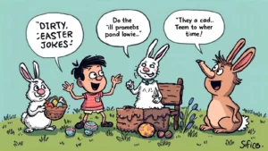 Read more about the article 200+ Dirty Easter Jokes That Are Eggstra Funny For 2025<div class="last-updated" style="font-size:14px; font-weight:bold; color:#444; background:#f5f5f5; padding:10px; border-radius:5px; margin-top:10px; margin-bottom:20px;">
                 Last updated: September 22, 2025 at 2:24 pm by official.msgzi@gmail.com
            </div>