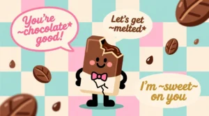 Read more about the article 360+Chocolate Puns 🍫 Sweet Laughs You Can’t Resist For 2026<div class="last-updated" style="font-size:14px; font-weight:bold; color:#444; background:#f5f5f5; padding:10px; border-radius:5px; margin-top:10px; margin-bottom:20px;">
                 Last updated: December 7, 2025 at 2:33 pm by official.msgzi@gmail.com
            </div>